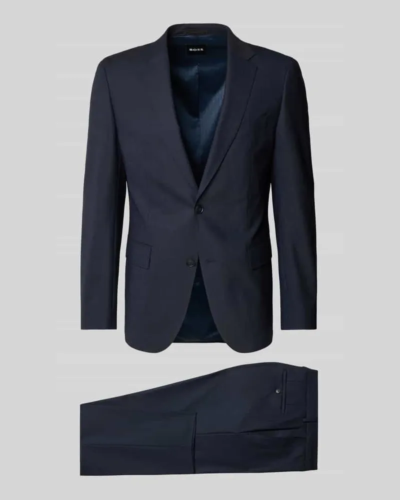 HUGO BOSS Slim Fit Anzug mit Schurwoll-Anteil Modell 'HUGE Marine