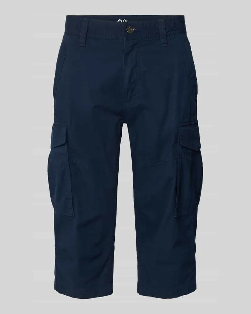 S.Oliver Relaxed Fit Cargoshorts aus Baumwoll-Mix Blau