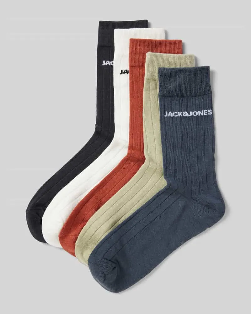 Jack & Jones Socken mit Label-Detail Modell 'SOLID' im 3er-Pack 