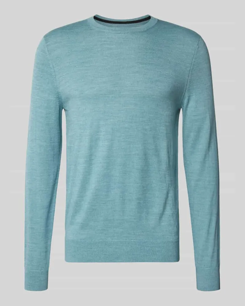 Christian Berg Regular Fit Longsleeve aus Merino-Mix Schilf