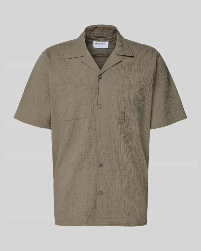 Lindbergh Modern Fit Freizeithemd mit Brusttaschen Khaki