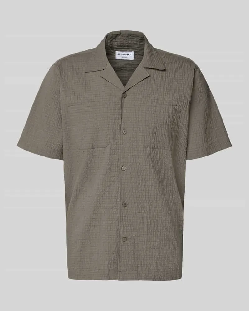 Lindbergh Modern Fit Freizeithemd mit Brusttaschen Khaki