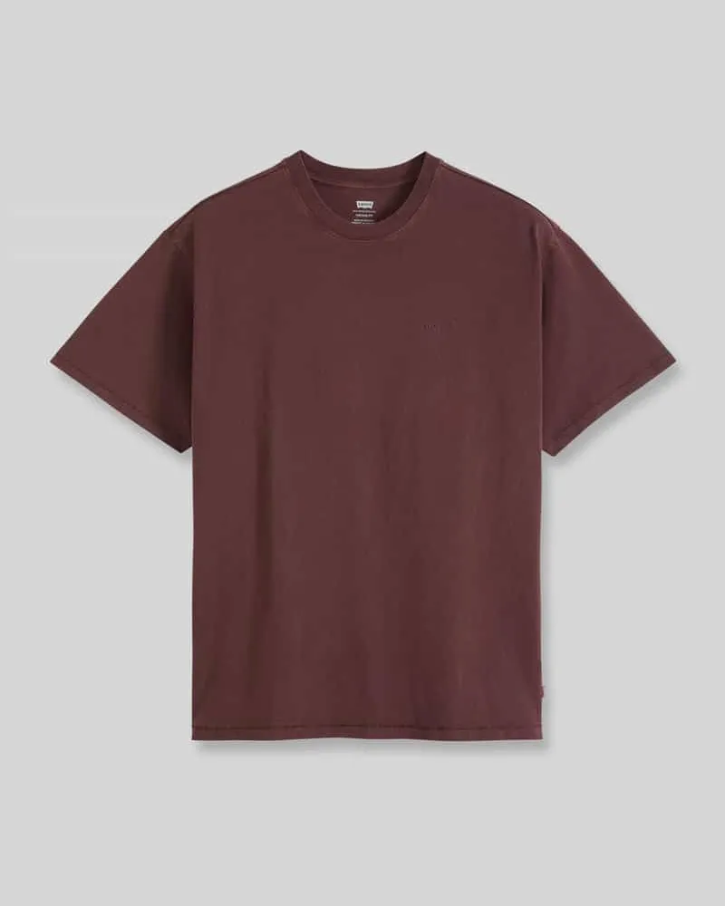 Levi's Regular Fit T-Shirt aus reiner Baumwolle mit Logo-Stitching Bordeaux