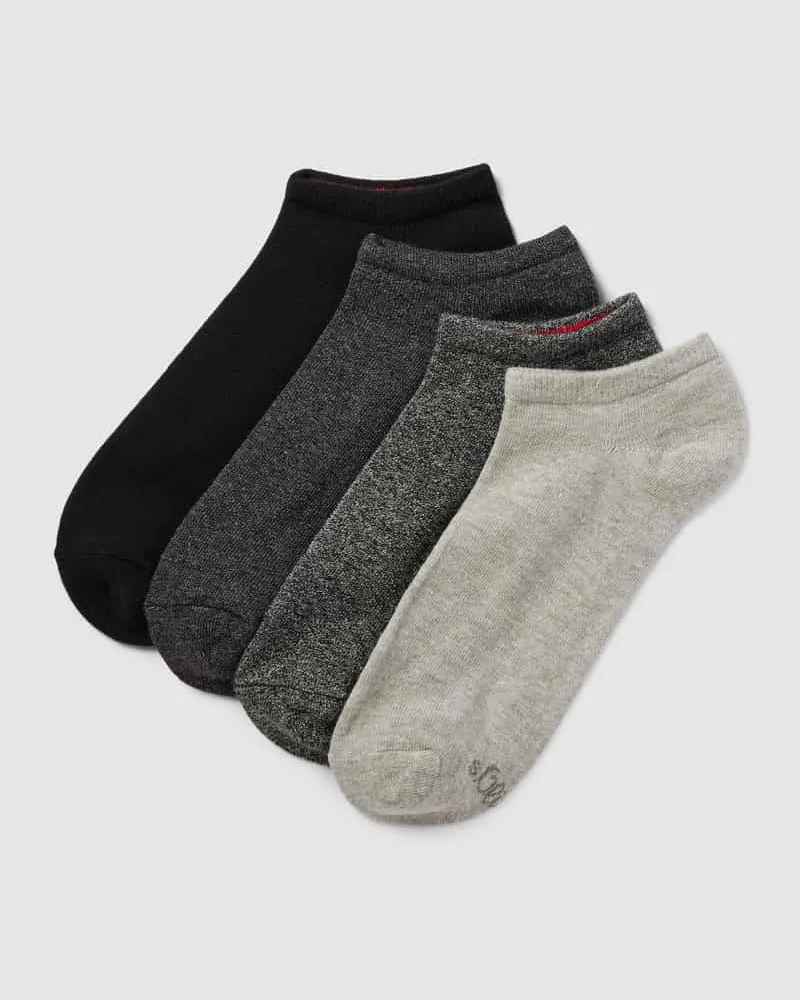 S.Oliver Sneakersocken mit Stretch-Anteil im 4er-Pack 