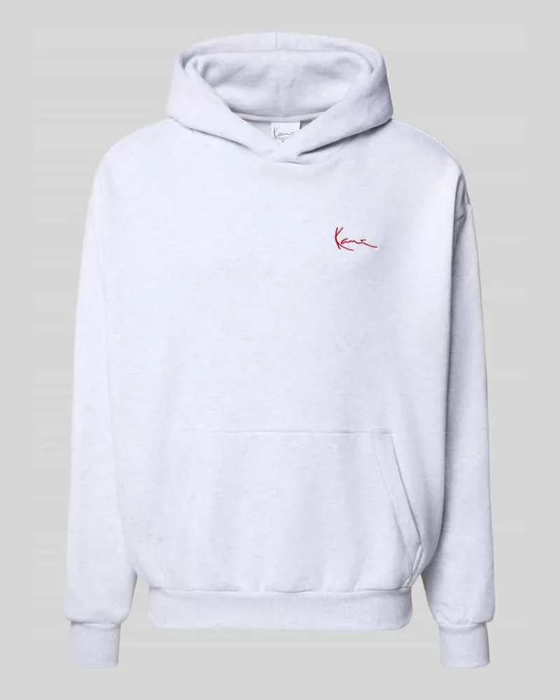 Karl Kani Oversized Fit Hoodie mit Logo-Stitching Hellgrau