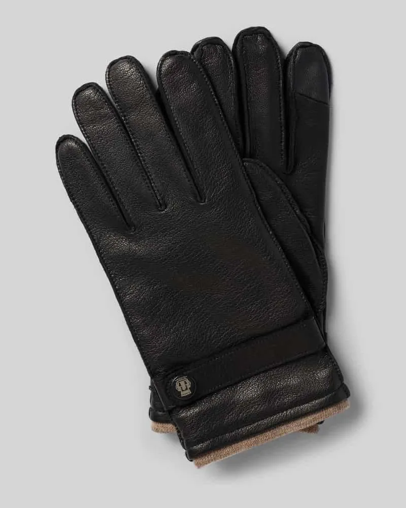 Roeckl Lederhandschuhe aus echtem Leder Modell 'Wilhelmshaven Black