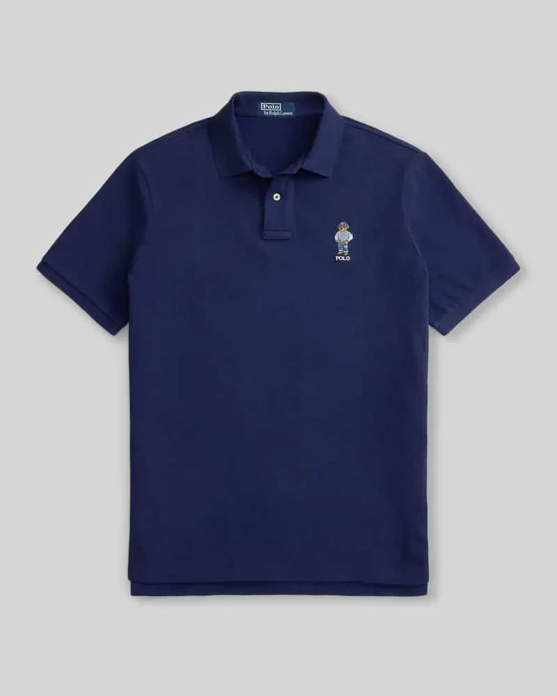 Ralph Lauren Relaxed Fit Poloshirt mit Polo Bear Stitching Rauchblau