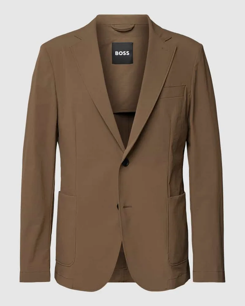HUGO BOSS 2-Knopf-Sakko mit Reverskragen Modell 'Hanry Mittelbraun
