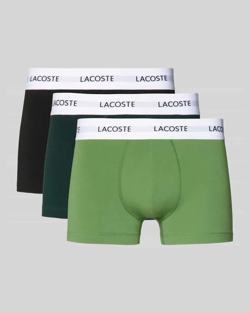 Lacoste Trunks im 3er-Pack aus Baumwoll-Mix Gruen
