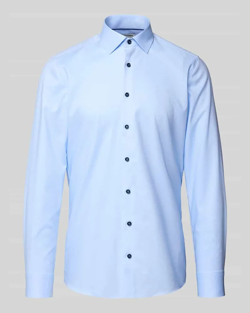 Olymp Body Fit Businesshemd mit Kentkragen Bleu