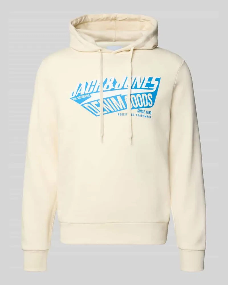 Jack & Jones Hoodie mit Kapuze Offwhite