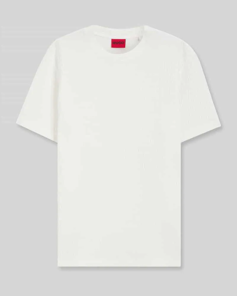 HUGO BOSS Regular Fit T-Shirt aus Baumwoll-Mix Weiss