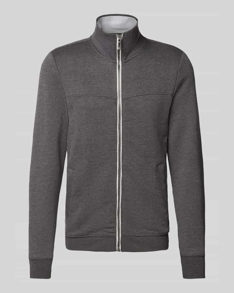 Tom Tailor Sweatjacke in unifarbenem Design mit Reißverschluss 
