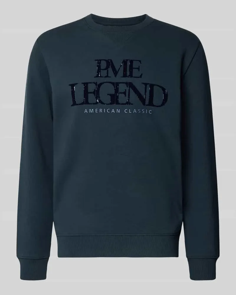 PME Legend Sweatshirt mit Label-Print Marine