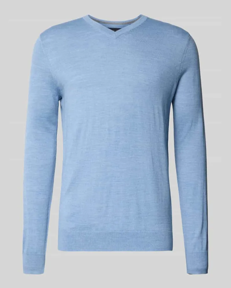 Christian Berg Strickpullover aus Woll-Mix mit V-Ausschnitt 