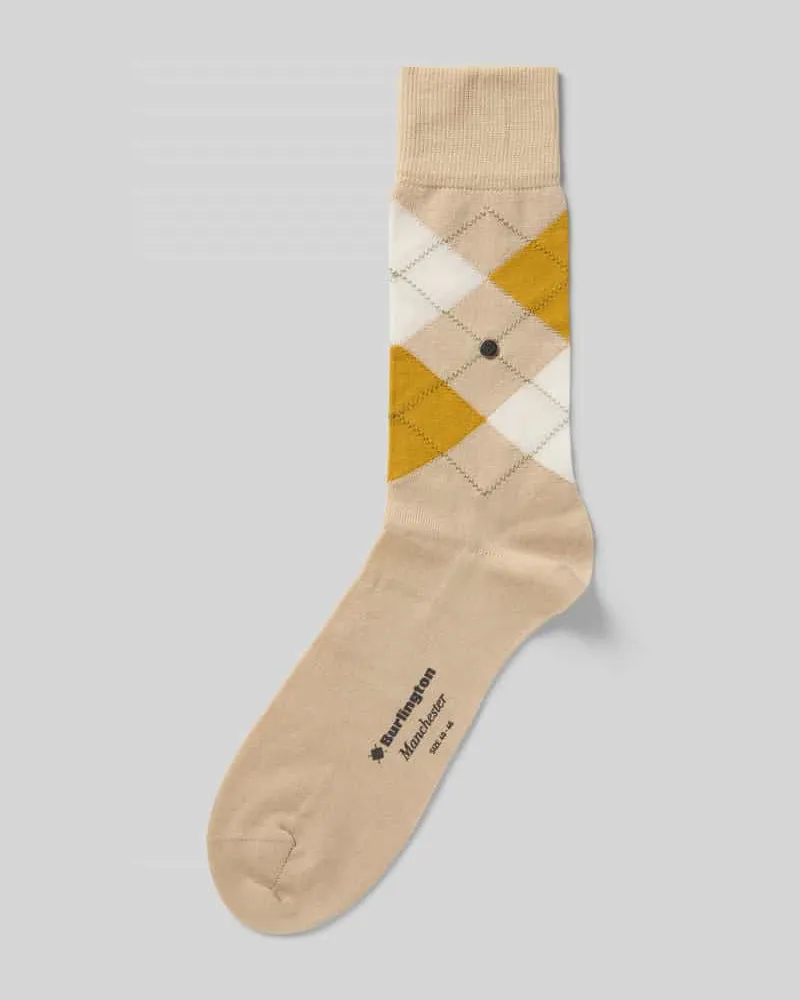 Burlington Socken aus Baumwoll-Mix Modell 'MANCHESTER Offwhite
