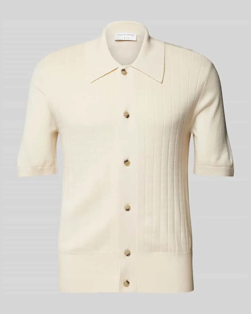 Tiger of Sweden Freizeithemd aus Woll-Mix mit Strukturmuster Modell 'Araawen Offwhite