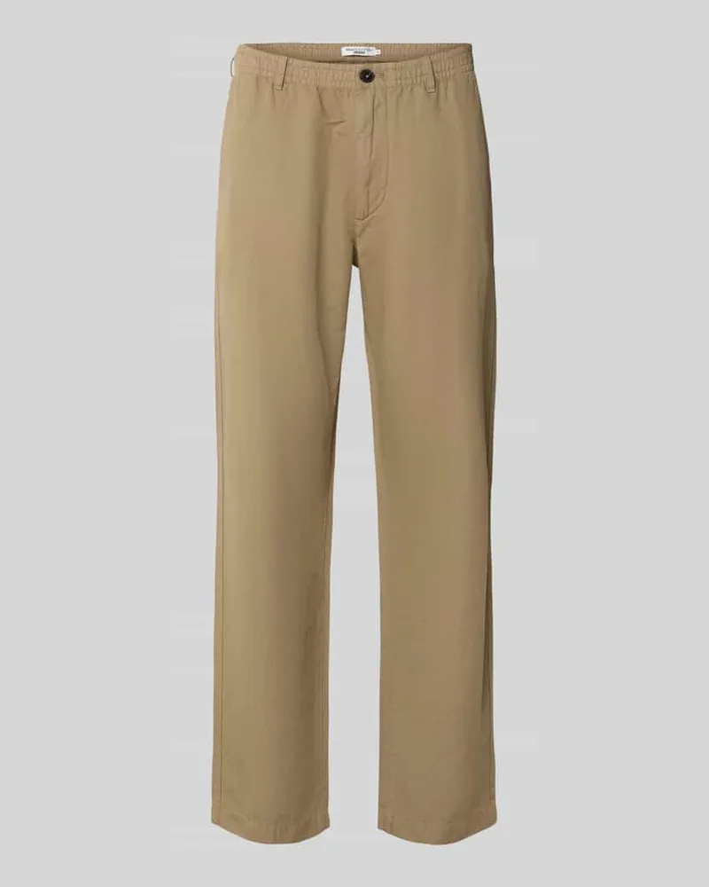 Marc O'Polo Relaxed Fit Chino aus Baumwolle-Leinen-Mix Modell 'FILIP RELAXED Hellbraun