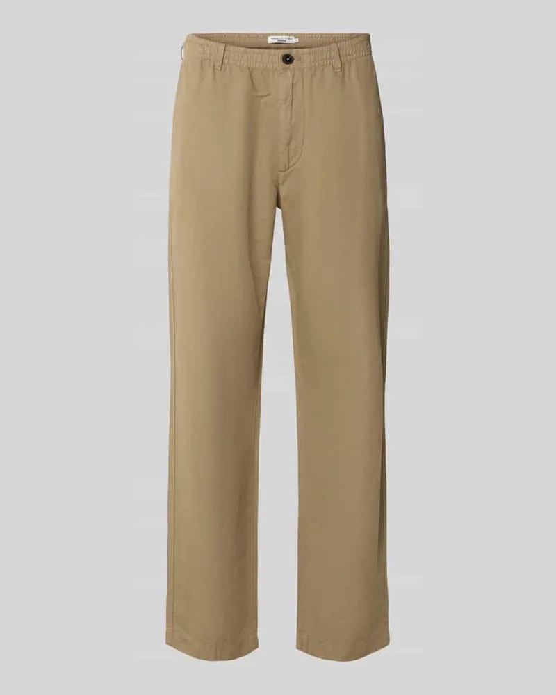 Marc O'Polo Relaxed Fit Chino aus Baumwolle-Leinen-Mix Modell 'FILIP RELAXED Hellbraun
