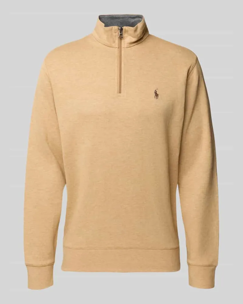 Ralph Lauren Sweatshirt mit Label-Stitching Camel