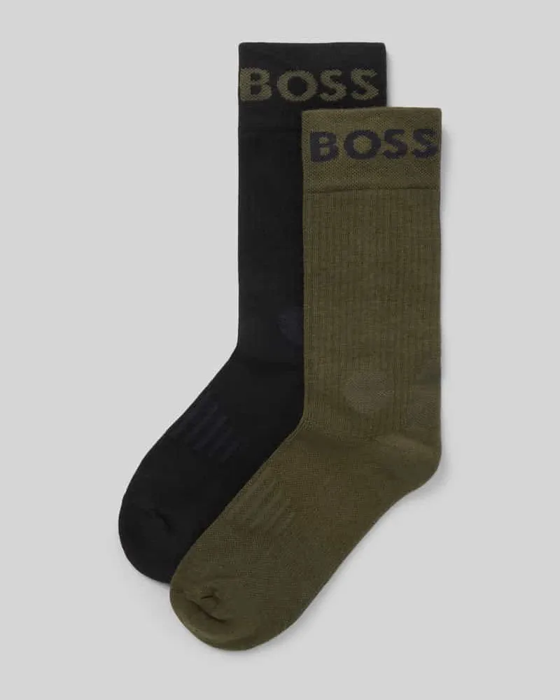 HUGO BOSS Socken aus Baumwoll-Mix im 2er-Pack Modell 'RS SPORT Oliv