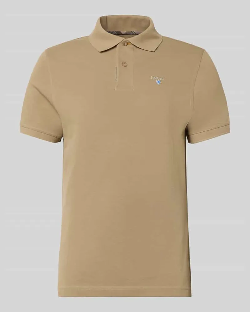 Barbour Regular Fit Poloshirt aus reiner Baumwolle Stein