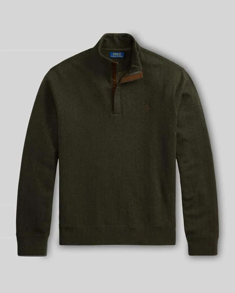 Ralph Lauren Troyer mit kurzer Knopfleiste Oliv