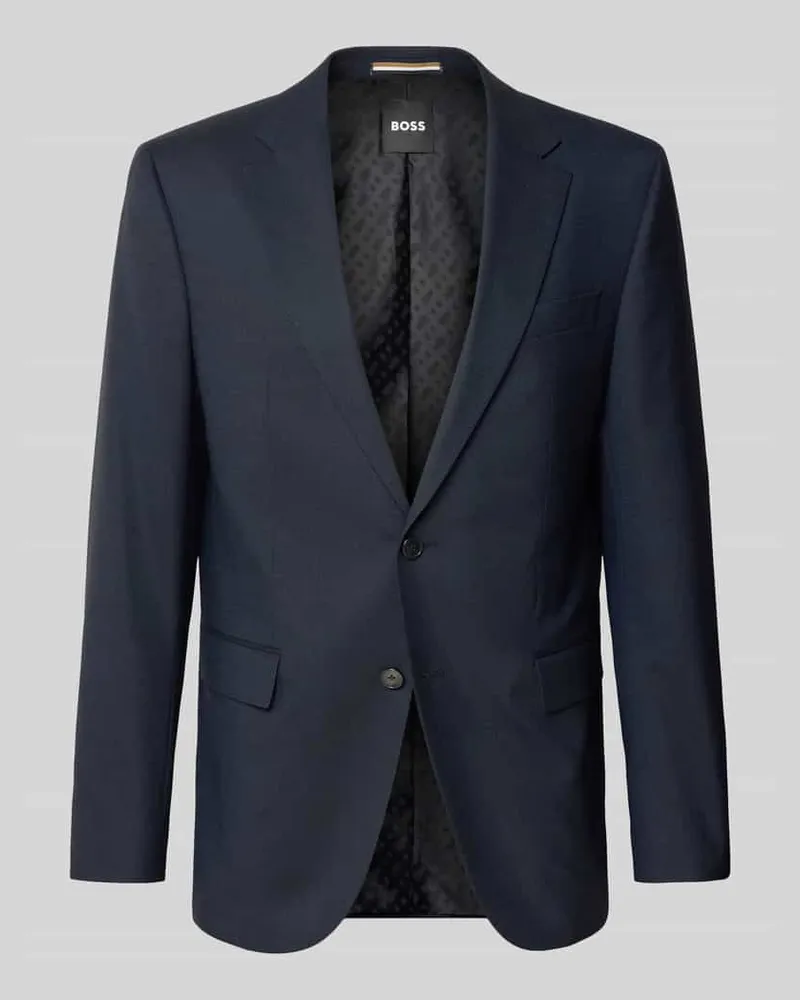 HUGO BOSS Regular Fit Anzugsakko mit Woll-Anteil Modell 'JASPER Blau