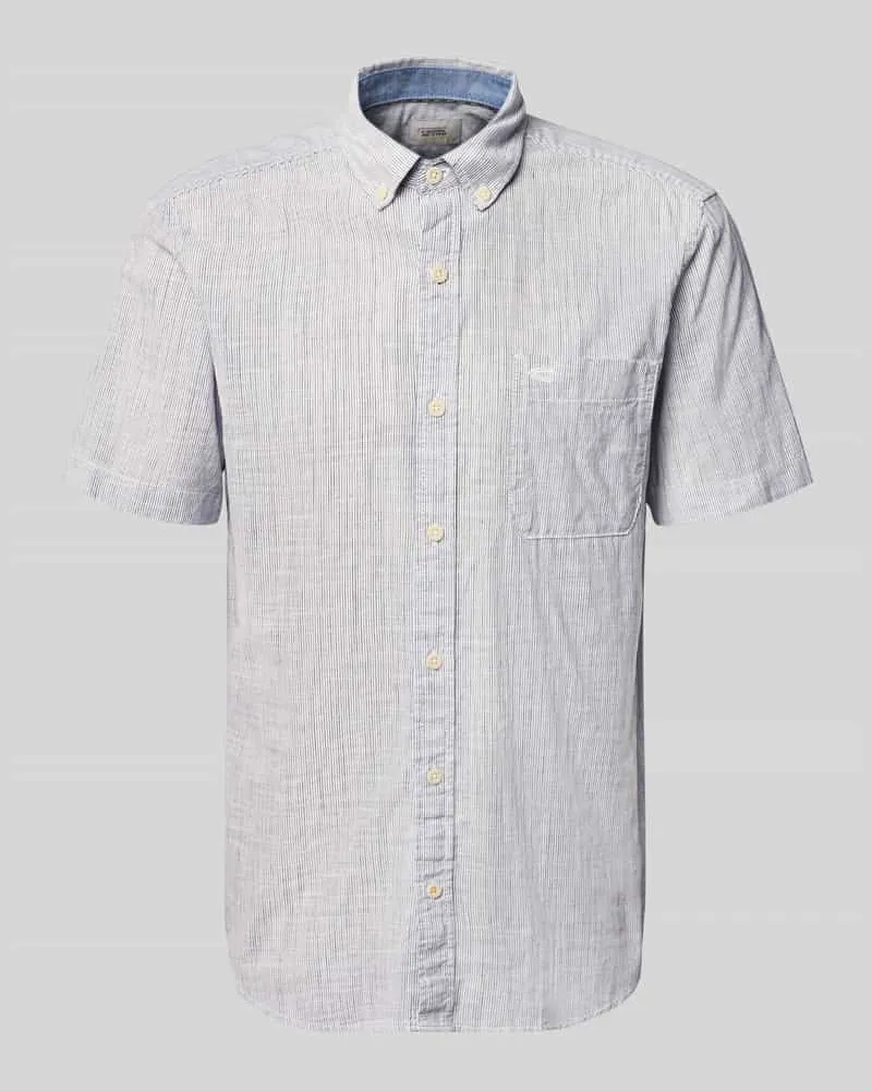 Camel Active Regular Fit Freizeithemd mit Button-Down-Kragen Offwhite