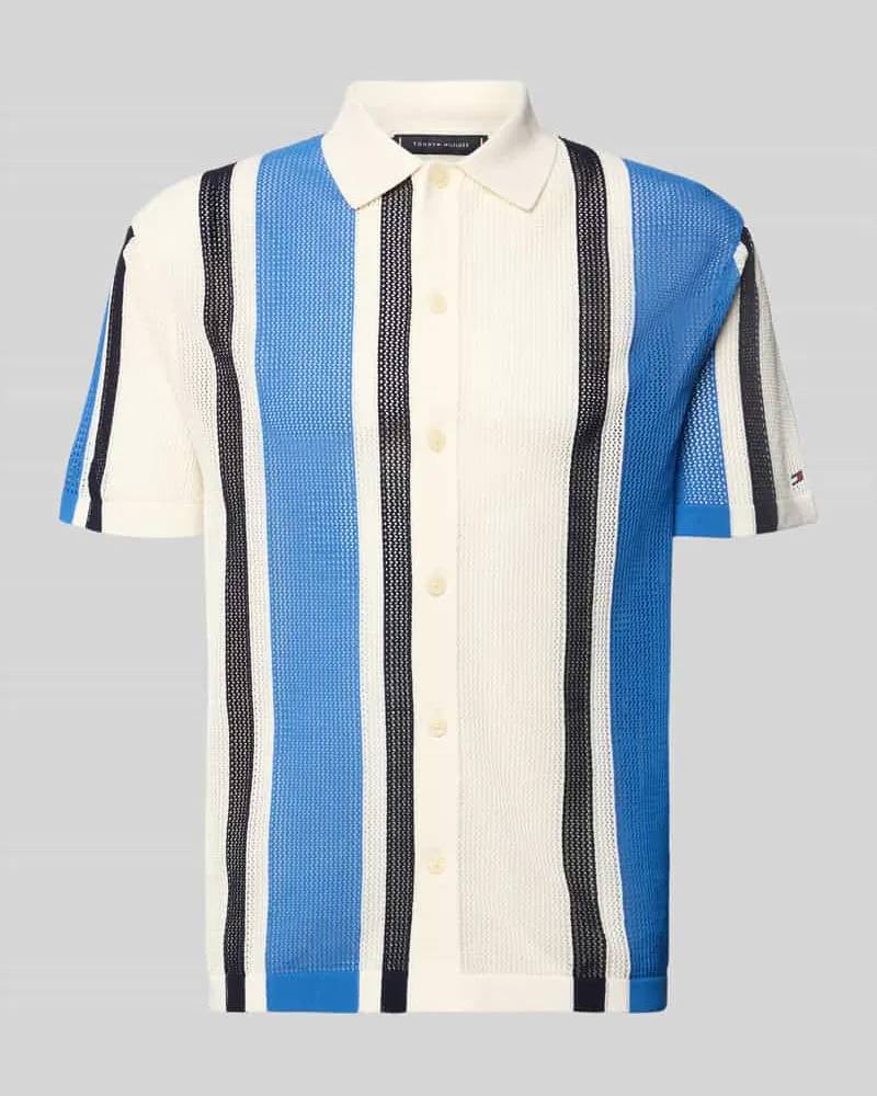 Tommy Hilfiger Relaxed Fit Freizeithemd aus Baumwoll-Mix Offwhite