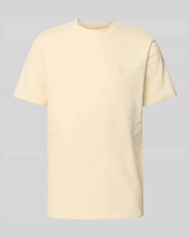 Blend T-Shirt mit geripptem Rundhalsausschnitt 