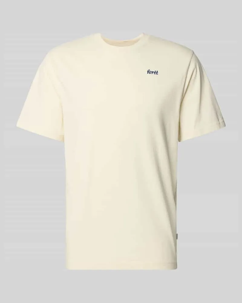 forét T-Shirt aus Escorial Wolle mit Logo-Stitching Modell 'FIN 