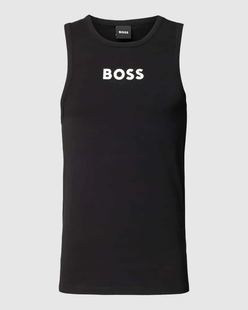 HUGO BOSS Tanktop mit Label-Print Black