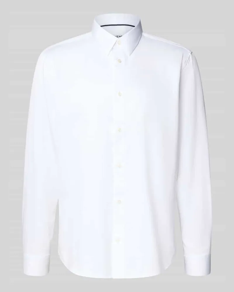 JAKE*S Regular Fit Business-Hemd mit Kentkragen Weiss