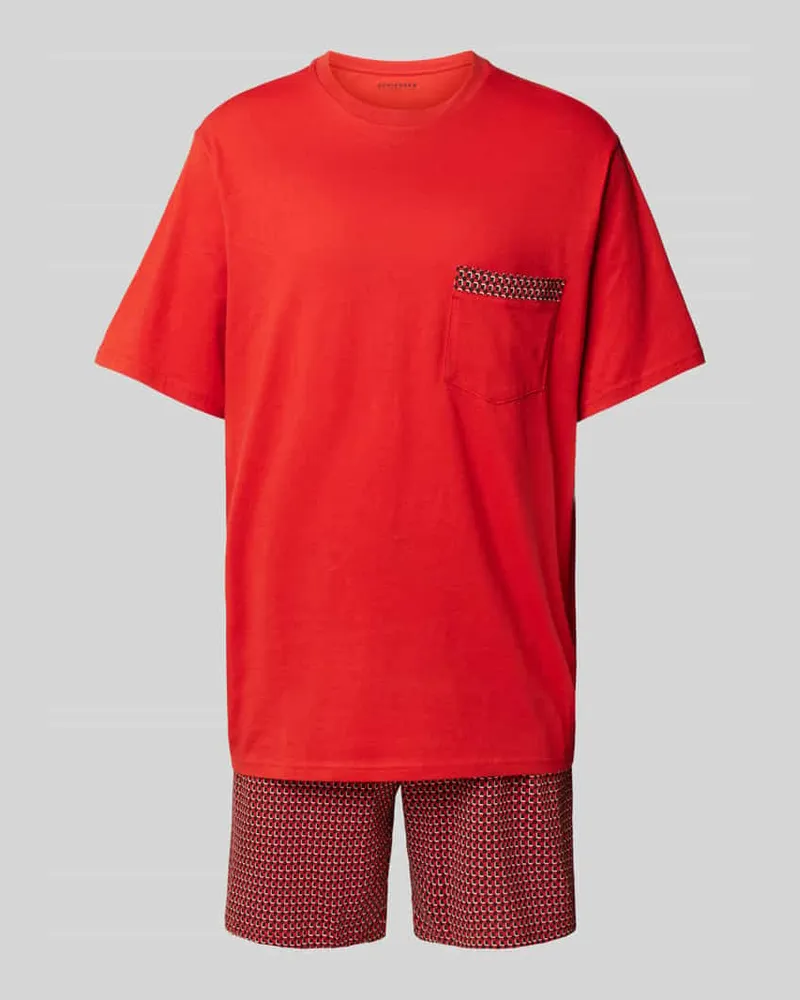 Schiesser Pyjama mit Brusttasche 
