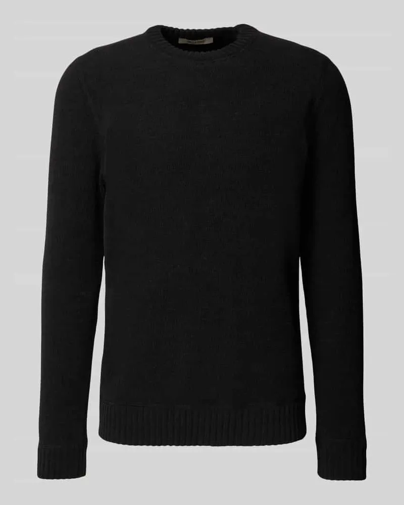 Only & Sons Regular Fit Strickpullover mit Rundhalsausschnitt Modell 'ETHAN Black