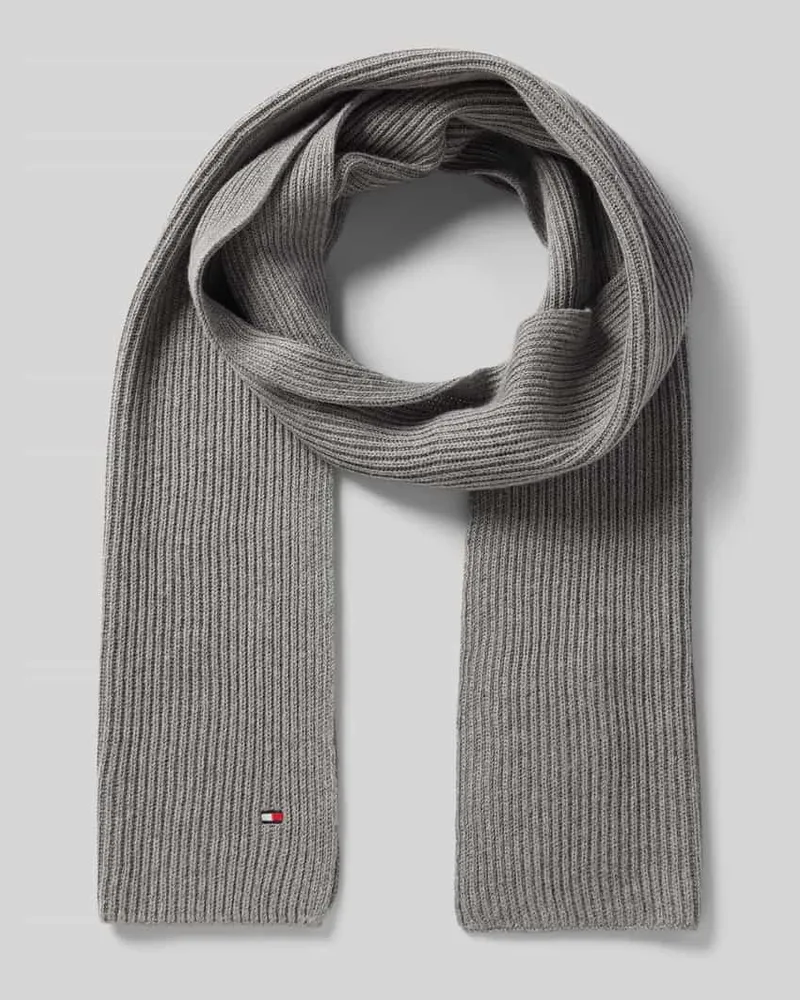 Tommy Hilfiger Schal aus Kaschmir-Baumwoll-Mix Hellgrau