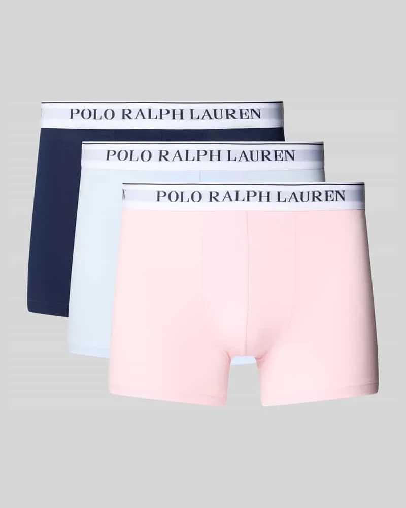 Ralph Lauren Trunks mit elastischem Logo-Bund im 3er-Pack Dunkelblau