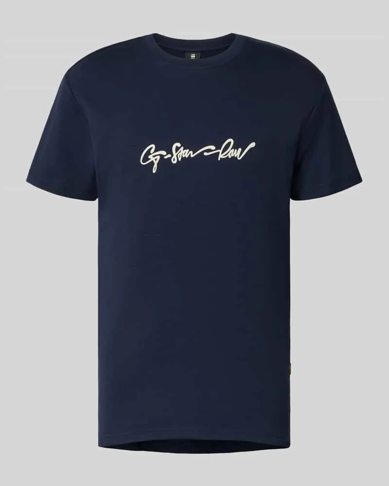 G-STAR RAW T-Shirt mit Label-Print und Rundhalsausschnitt 