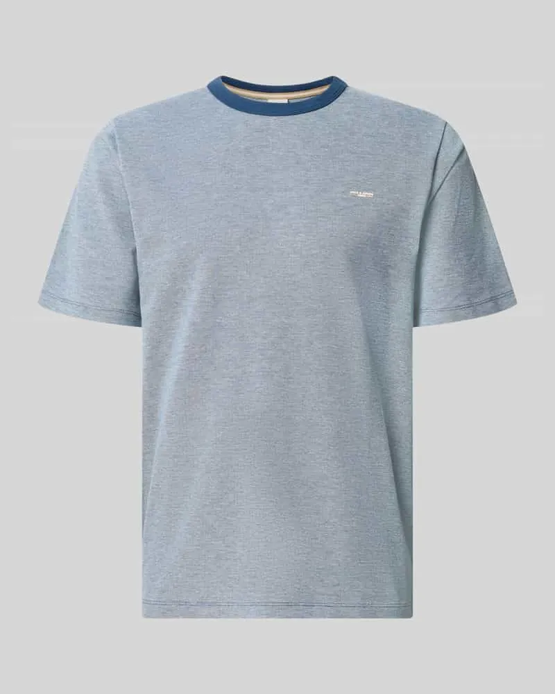Jack & Jones Regular Fit T-Shirt aus Baumwoll-Mix Modell 'Alves Hellblau