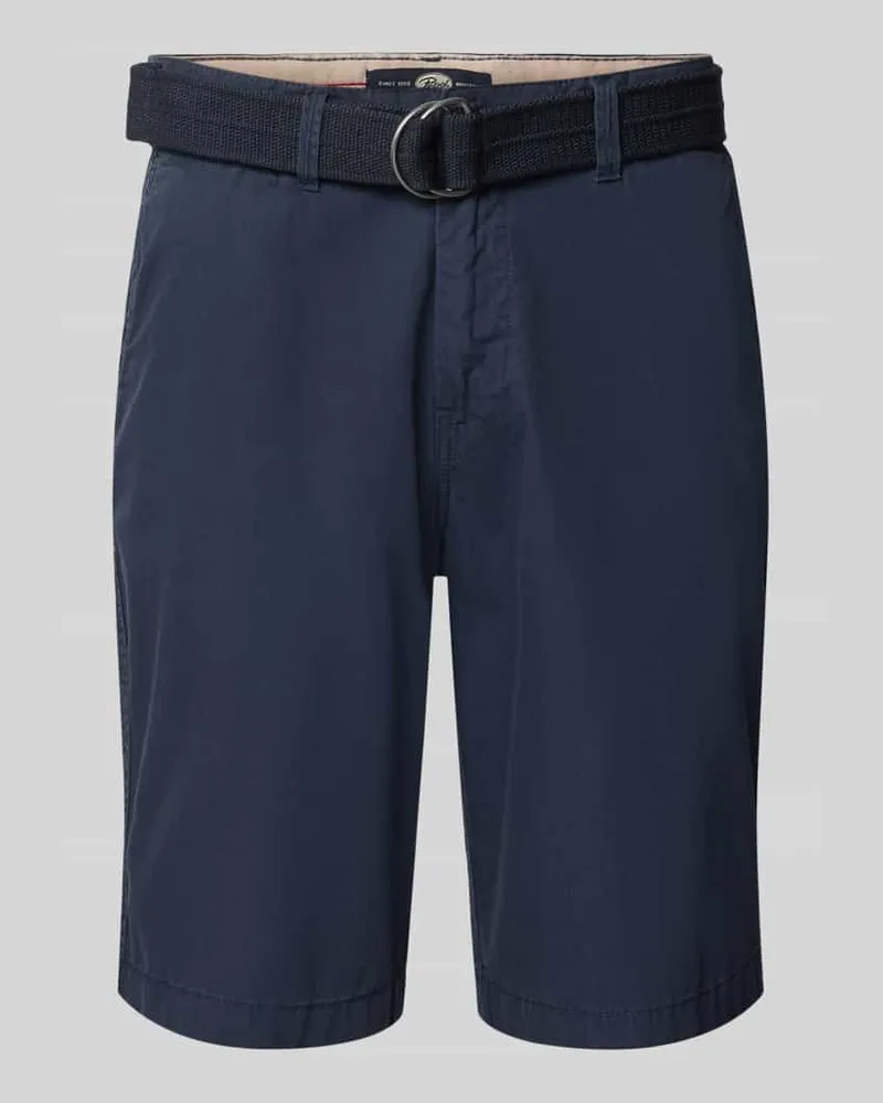 Petrol Industries Chino Shorts mit Gürtel und Eingrifftaschen Marine