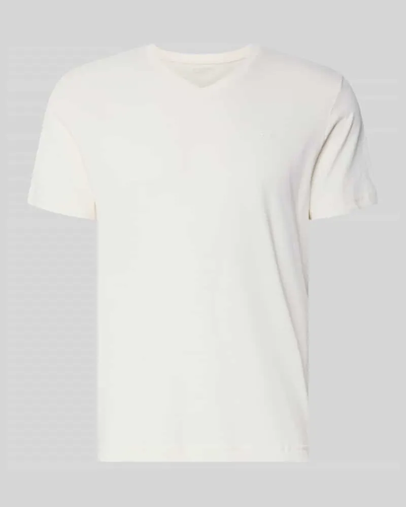 Tom Tailor Regular Fit T-Shirt aus reiner Baumwolle Offwhite
