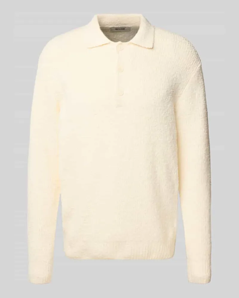 Only & Sons Relaxed Fit Strickpolo aus Baumwoll-Mix Modell 'DALE LIFE Offwhite