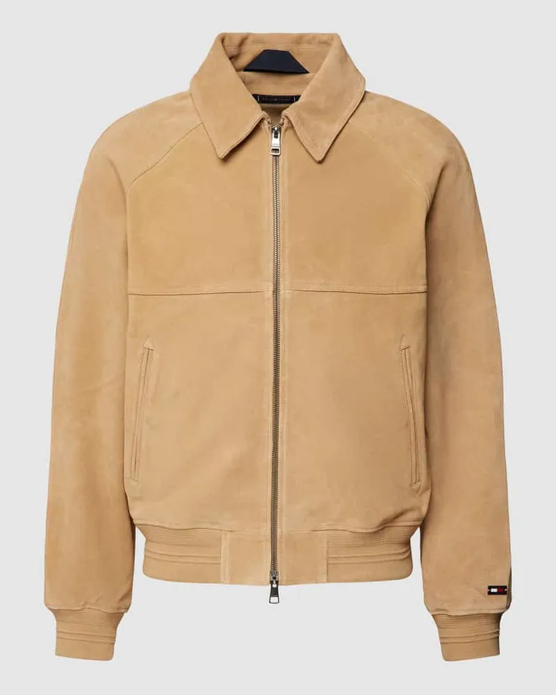 Tommy Hilfiger Jacke mit Zweiwege-Reißverschluss Modell 'HARRINGTON Beige