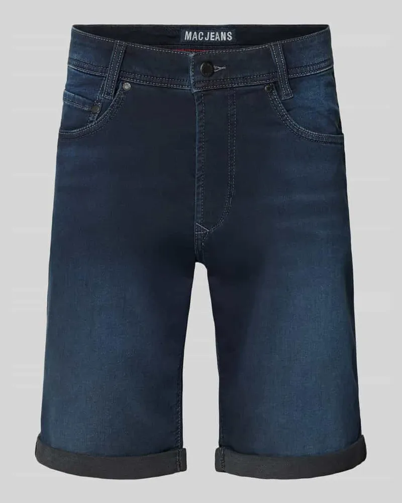MAC Jeans Regular Fit Bermudas in Denim-Optik mit Eingrifftaschen Dunkelblau