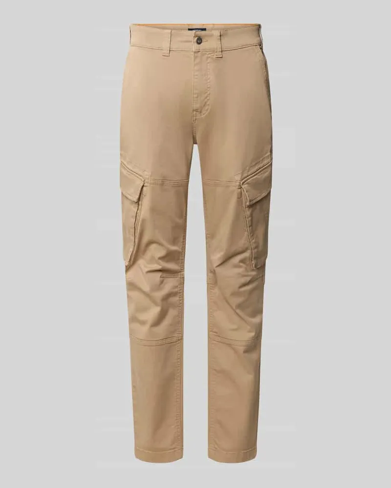 McNeal Straight Fit Cargohose aus Baumwoll-Mix Beige