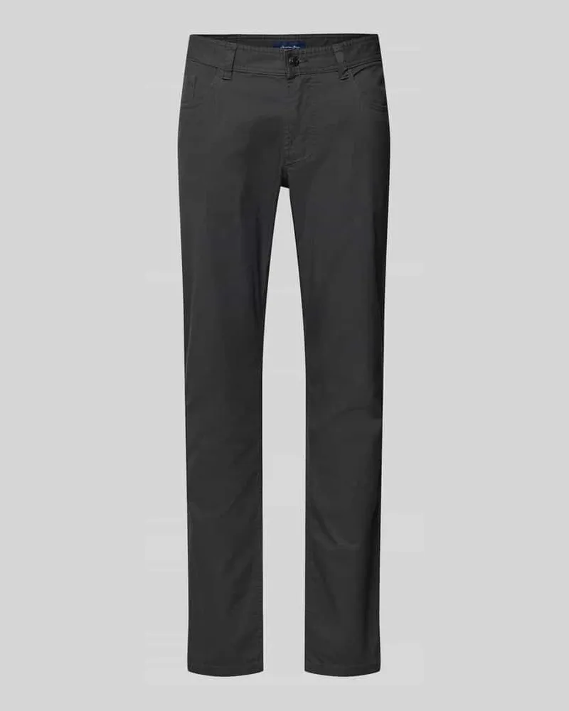 Christian Berg Straight Leg Hose mit Strukturmuster 