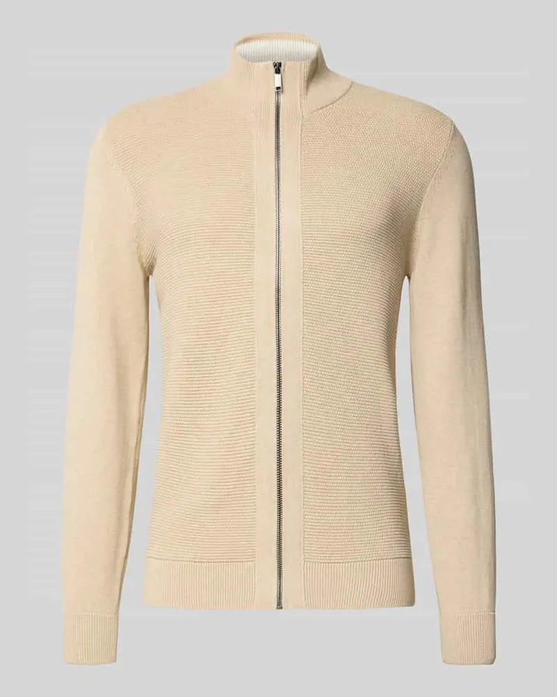 McNeal Strickjacke mit Stehkragen Sand