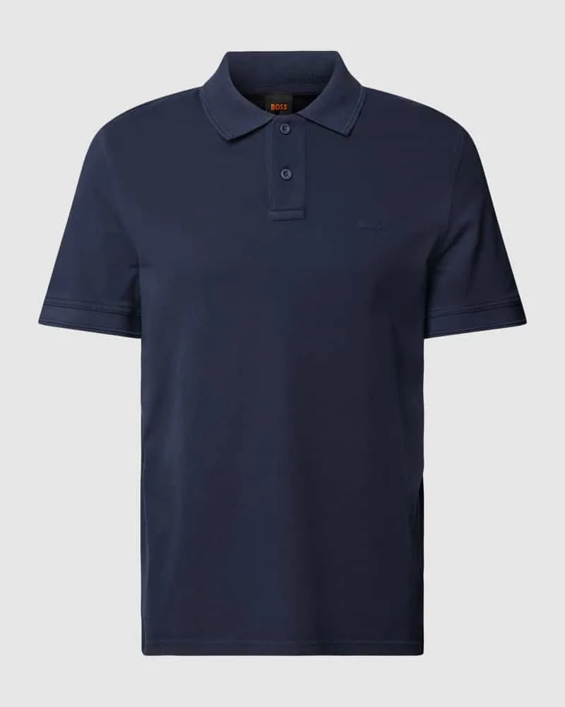 HUGO BOSS Slim Fit Poloshirt mit kurzer Knopfleiste Modell 'Prime Marine