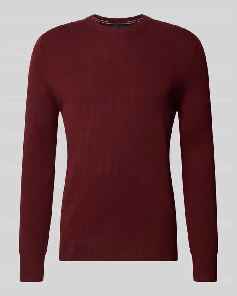 Christian Berg Regular Fit Strickpullover aus Woll-Kaschmir-Mix Bordeaux